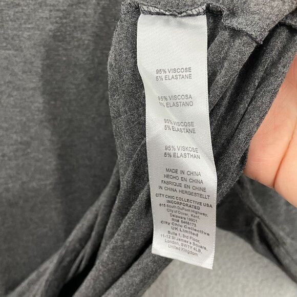 Zim & Zoe‎ Lounge Women 22/24 Gray Casual Dropped Sleeve Oversize Top - Picture 3 of 9